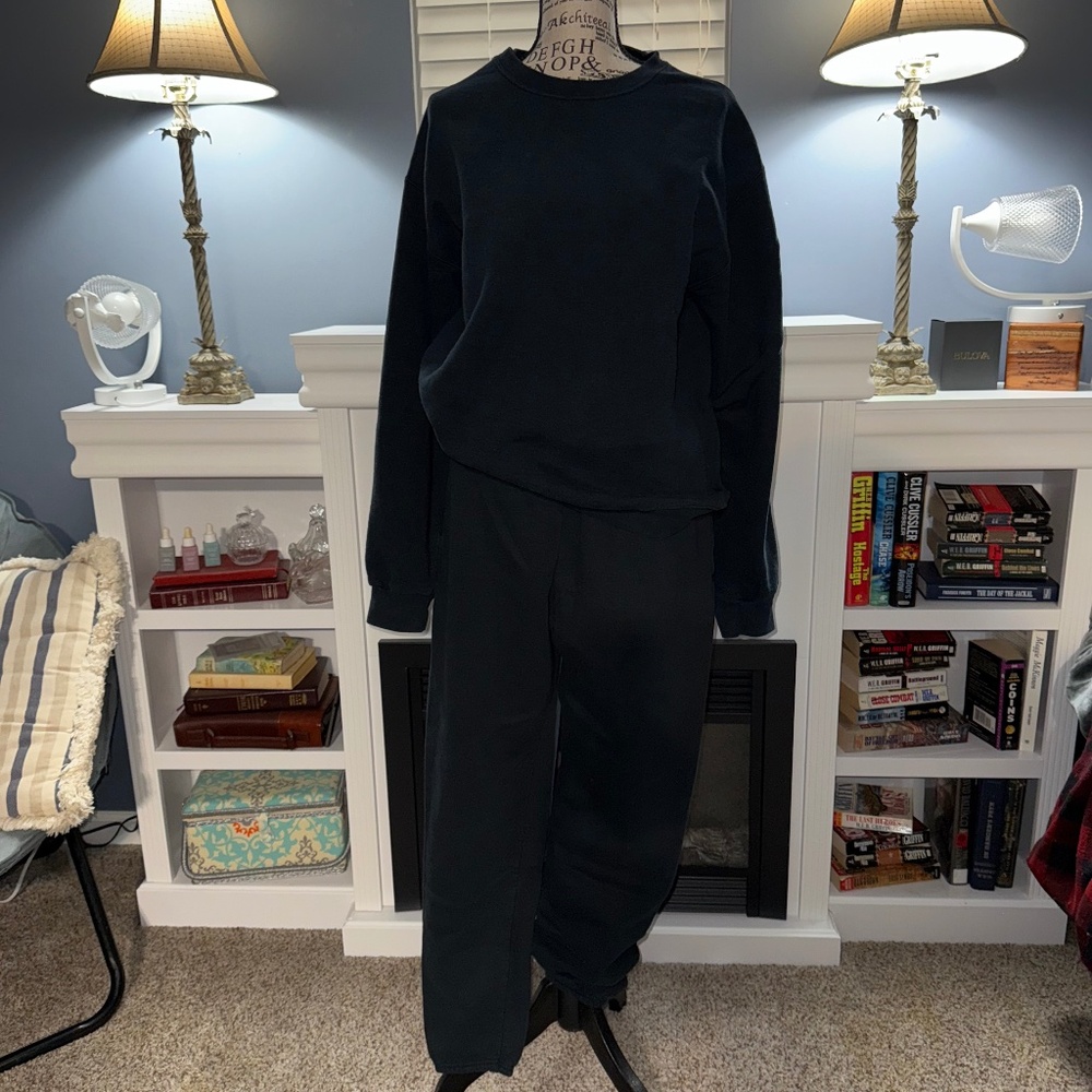 Midnight black  lounge wear  set.